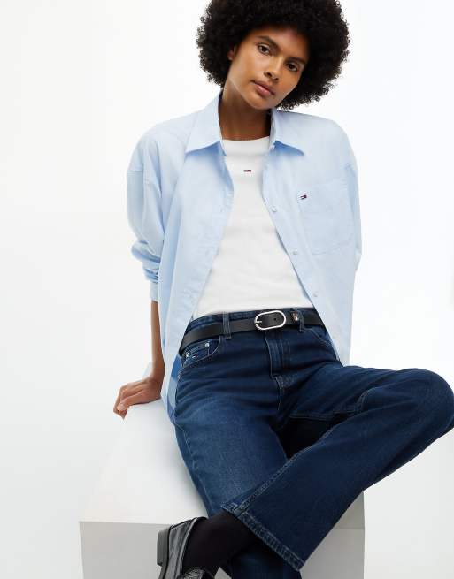 Tommy Jeans Layla high rise straight leg jeans in denim blue black, 5 of 7