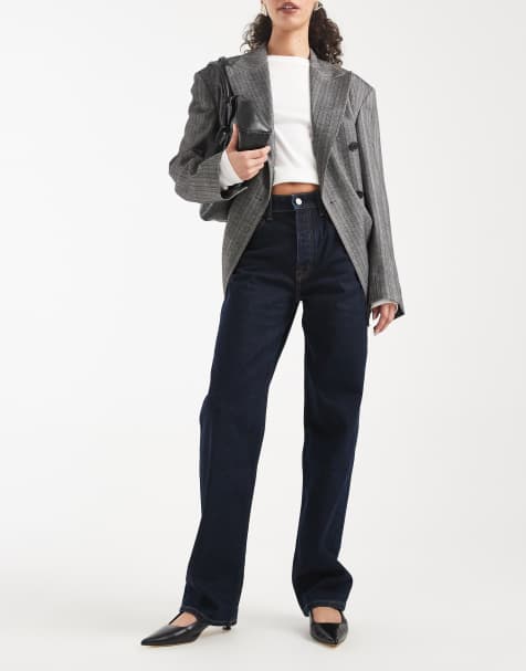 Tommy Jeans - Layla - Jean droit slim à taille haute - Bleu foncé délavé - view 1