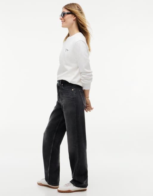 Tommy Jeans Layla jean droit taille haute noir en denim noir, 3 de 7