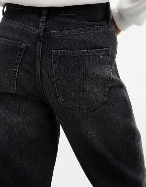 Tommy Jeans Layla jean droit taille haute noir en denim noir, 4 de 7