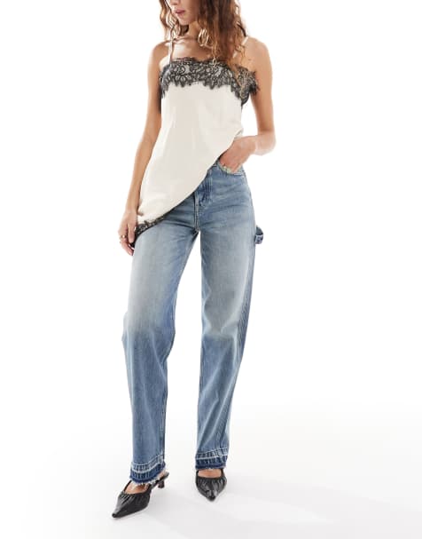 Tommy Jeans - Layla - Jean slim droit taille haute - Bleu délavé - view 1