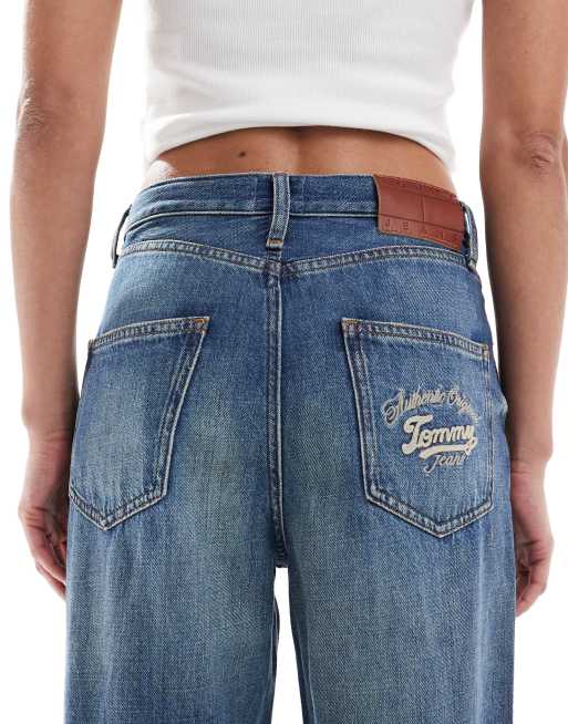 Tommy Jeans - Layla - Jeans dritti slim a vita alta blu lavaggio medio, 4 di 5