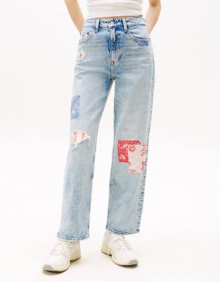 Tommy Jeans - Layla Mehrfarbige Jeans mit geradem Schnitt-Blau
