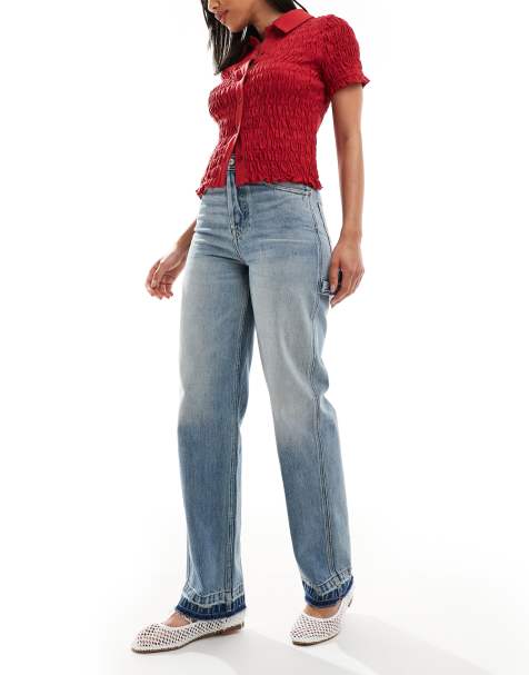 Tommy Jeans – Layla – Niebieskie dopasowane jeansy z wysokim stanem i prostymi nogawkami - view 1