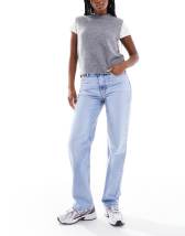 Calvin Klein Jeans barrel jeans in mid blue wash