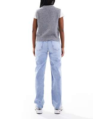 Tommy Jeans Layla Slim Straight Jeans In Blue
