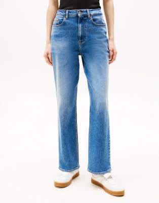 Tommy Jeans Layla slim straight jeans in mid wash - view 1