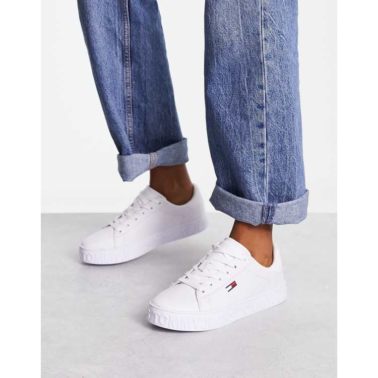 Tommy jeans white clearance trainers