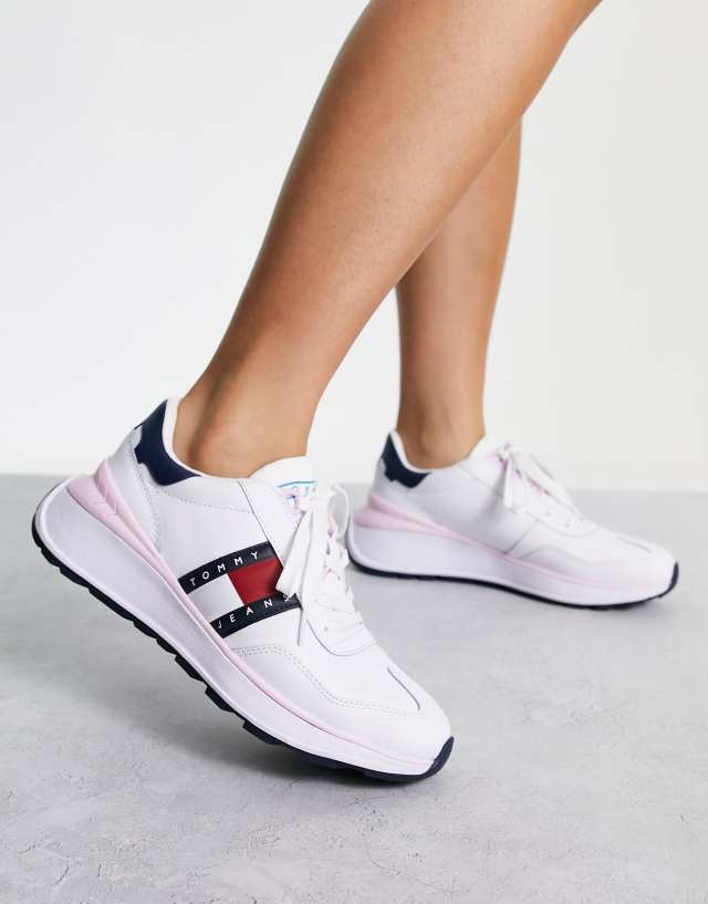 Tommy Jeans leather retro fashion run sneakers