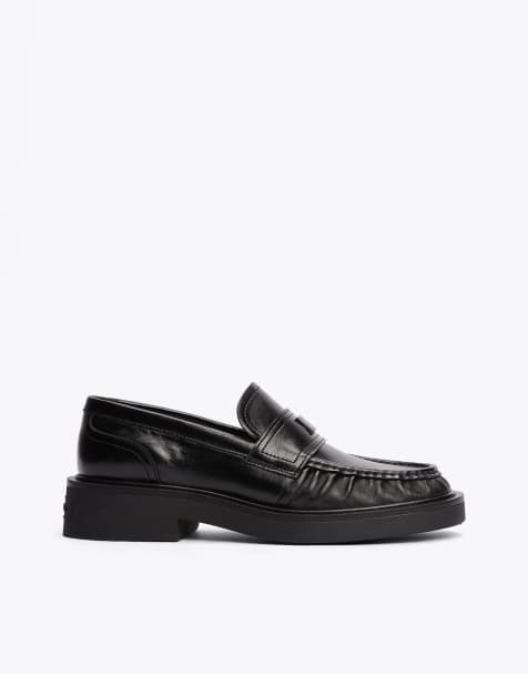 Tommy Jeans – Leder-Loafer in Schwarz mit dicker Sohle - view 1