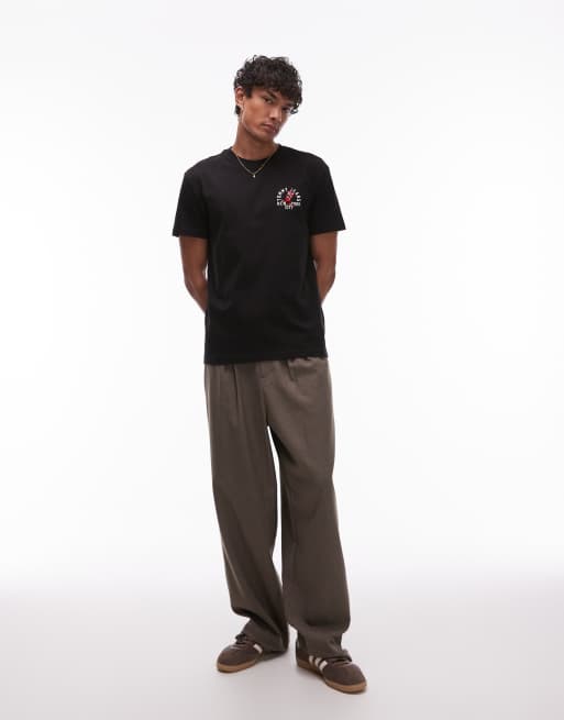 Tommy Jeans left chest graphic T-shirt in black, 4 of 4
