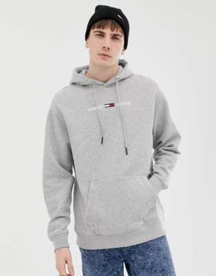 tommy jeans small logo pullover hoodie