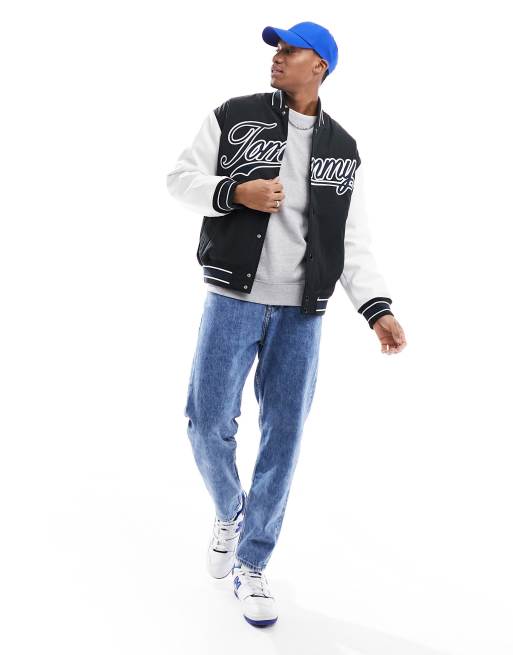 Letterman jean outlet jacket