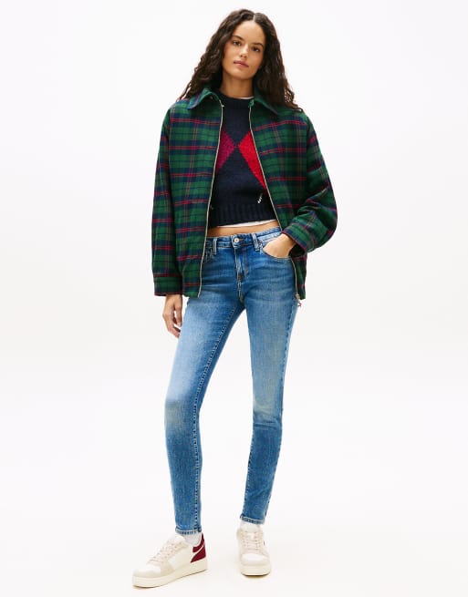 Tommy Jeans Lightweight low rise skinny jeans in dark blue