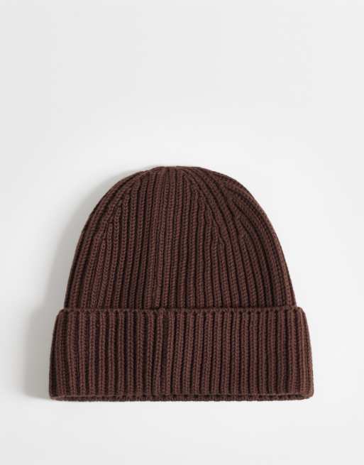 Tommy Jeans linear logo beanie in brown, 3 of 3