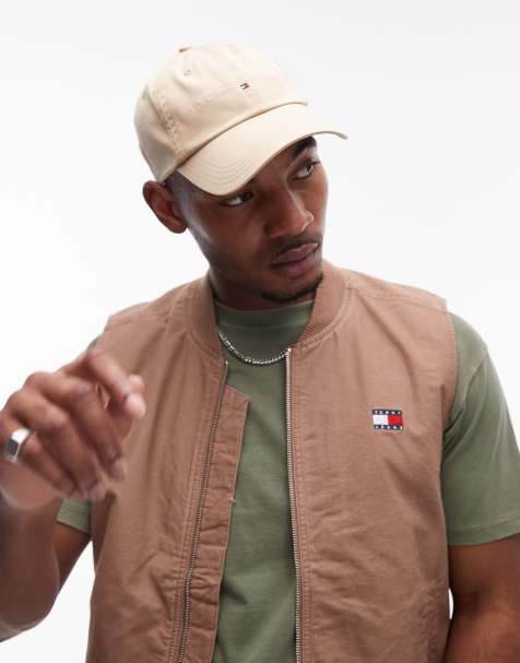 Tommy Jeans Linear logo cap in beige - view 1