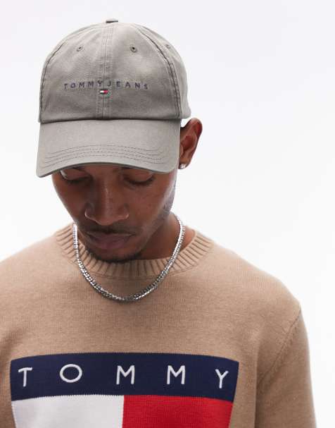 Tommy Jeans linear logo cap in washed green - view 1