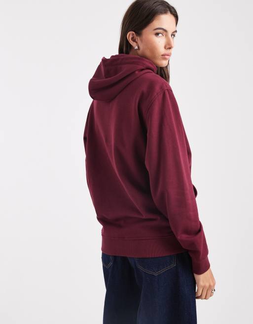 Tommy Jeans linear logo hoodie in burgundy, 4 of 4