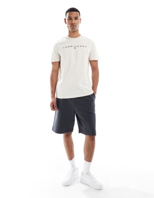 Tommy Jeans Linear Logo T-shirt In White
