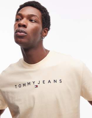 Tommy Jeans Linear Logo T-shirt In White
