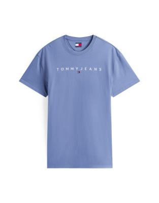 Tommy Jeans Linear Logo T-shirt In Blue