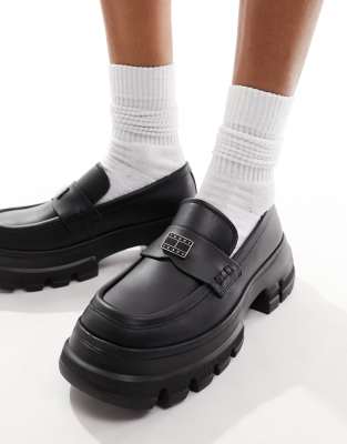 Tommy Jeans - Loafer in Schwarz mit dicker Sohle