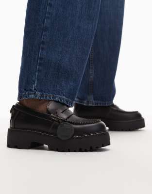 Tommy Jeans - Loafer in Schwarz mit dicker Sohle
