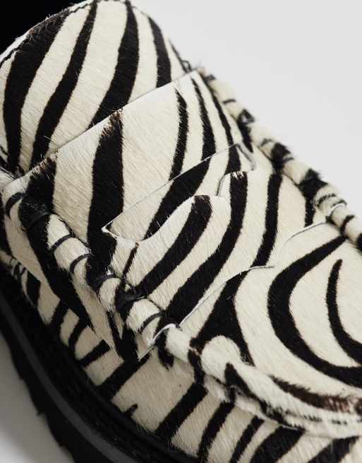 Tommy Jeans loafers in zebra print, 4 of 4