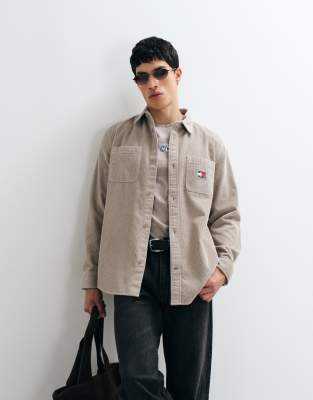 Tommy Jeans (Pvh Group) - Tjm Rlx Corduroy Shirt Ext Limestone Dust - Gr. - L - Bild 6