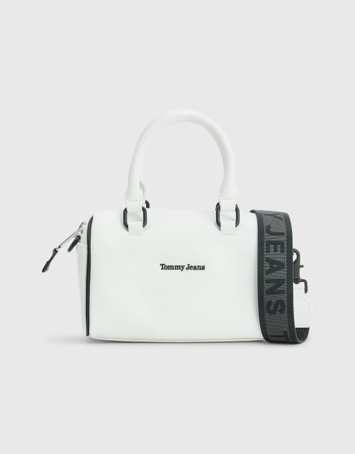 Tommy Jeans log bowling bag in ecru ASOS
