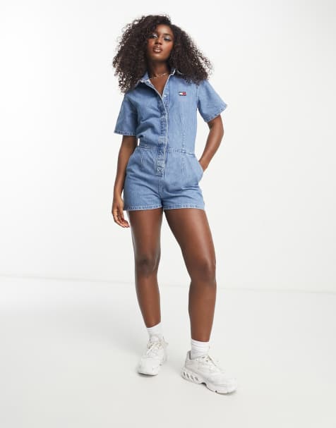 Stone sales denim playsuit