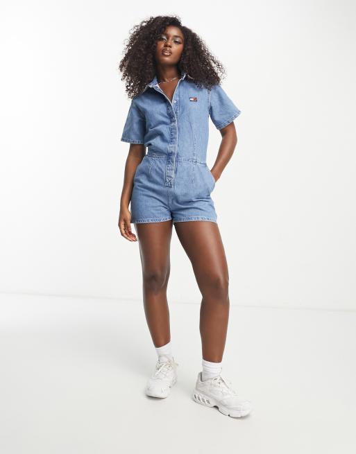 Denim sales playsuit outfit