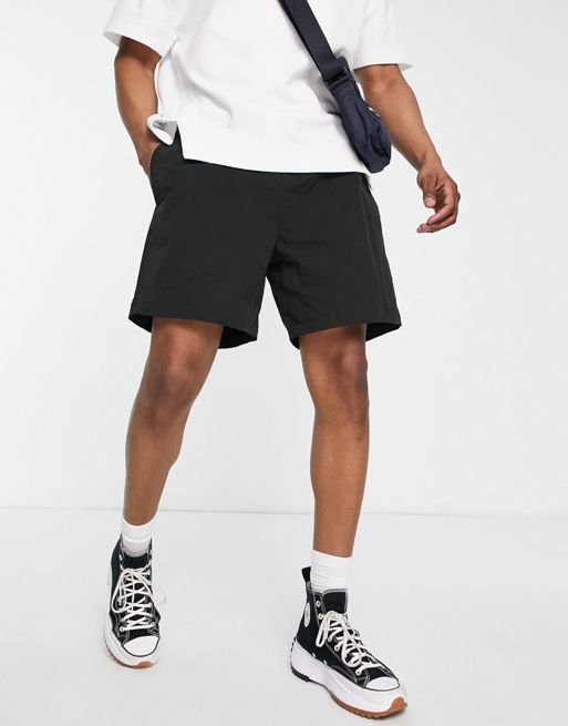 Tommy Jeans logo belted beach short in black | ASOS