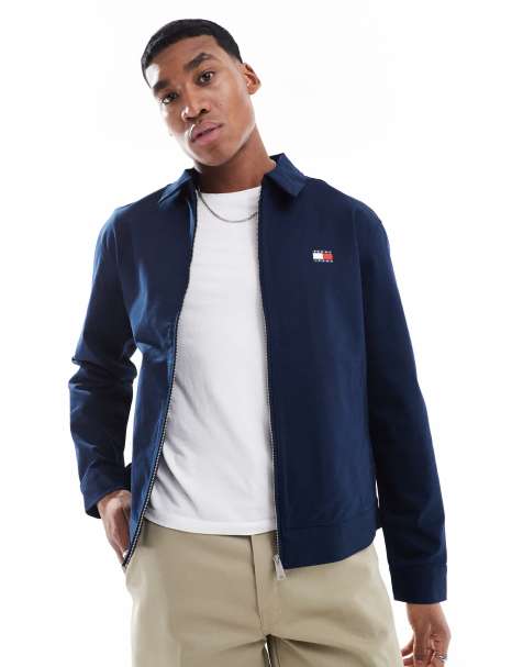 Tommy Jeans logo bomber jacket in navy blue - view 1