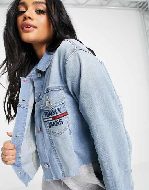 Tommy jeans discount logo denim jacket