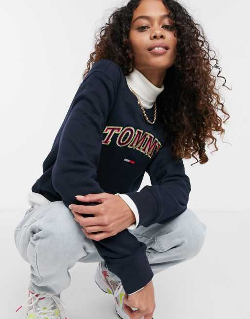 Womens navy tommy clearance hilfiger jumper