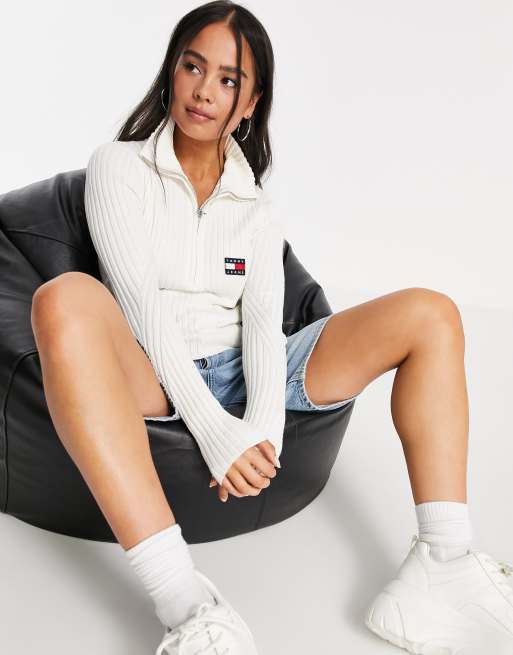 White tommy jeans deals top