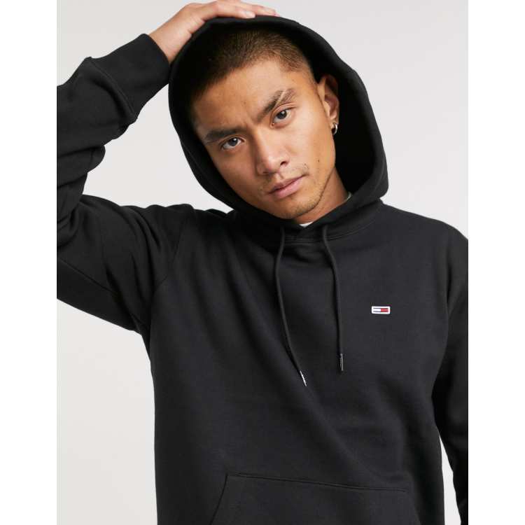 Tommy Jeans logo hoodie in black ASOS