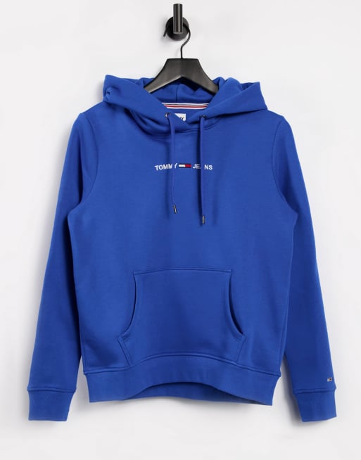 Tommy Jeans logo hoodie in blue