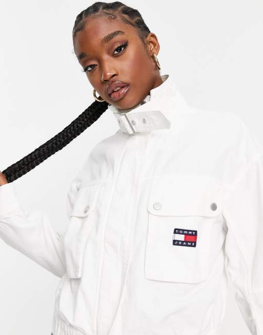 White tommy jeans jacket hotsell