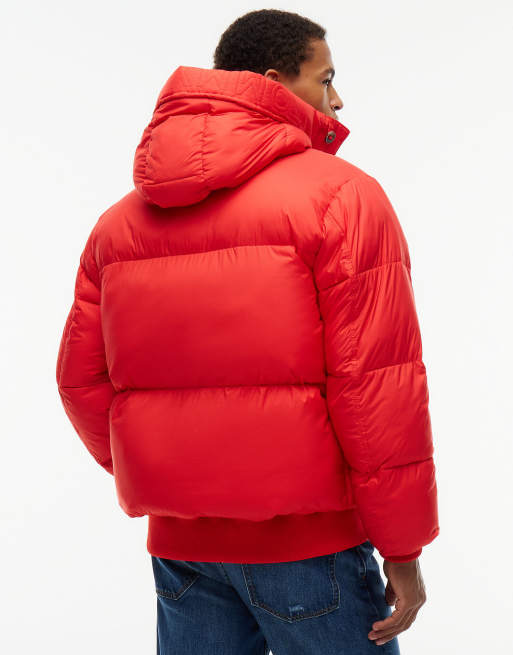 Tommy Jeans Logo Kapuzen-Pufferjacke in Scarlet Flare mit Relaxed Fit, 5 von 7