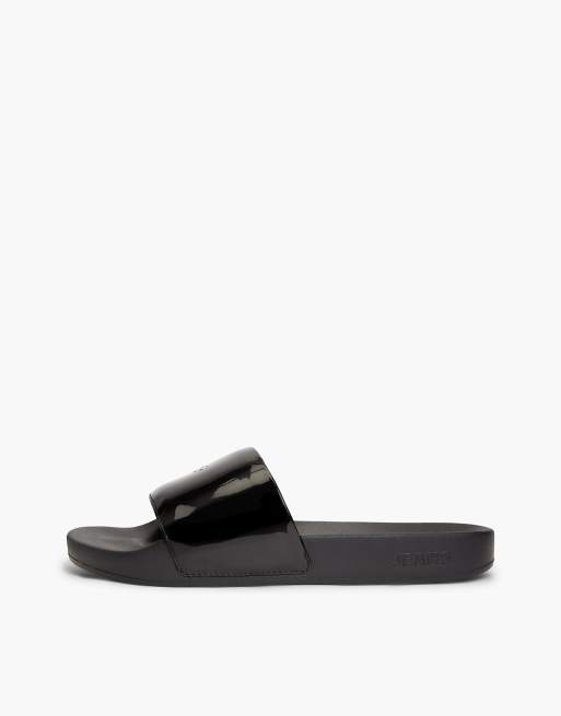 Tommy Jeans Logo Lack-Slides in Schwarz, 7 von 7