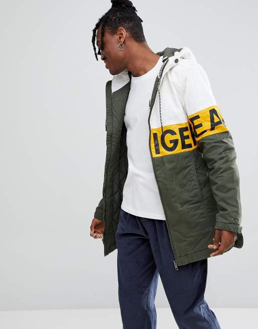 Green and yellow on sale tommy hilfiger jacket