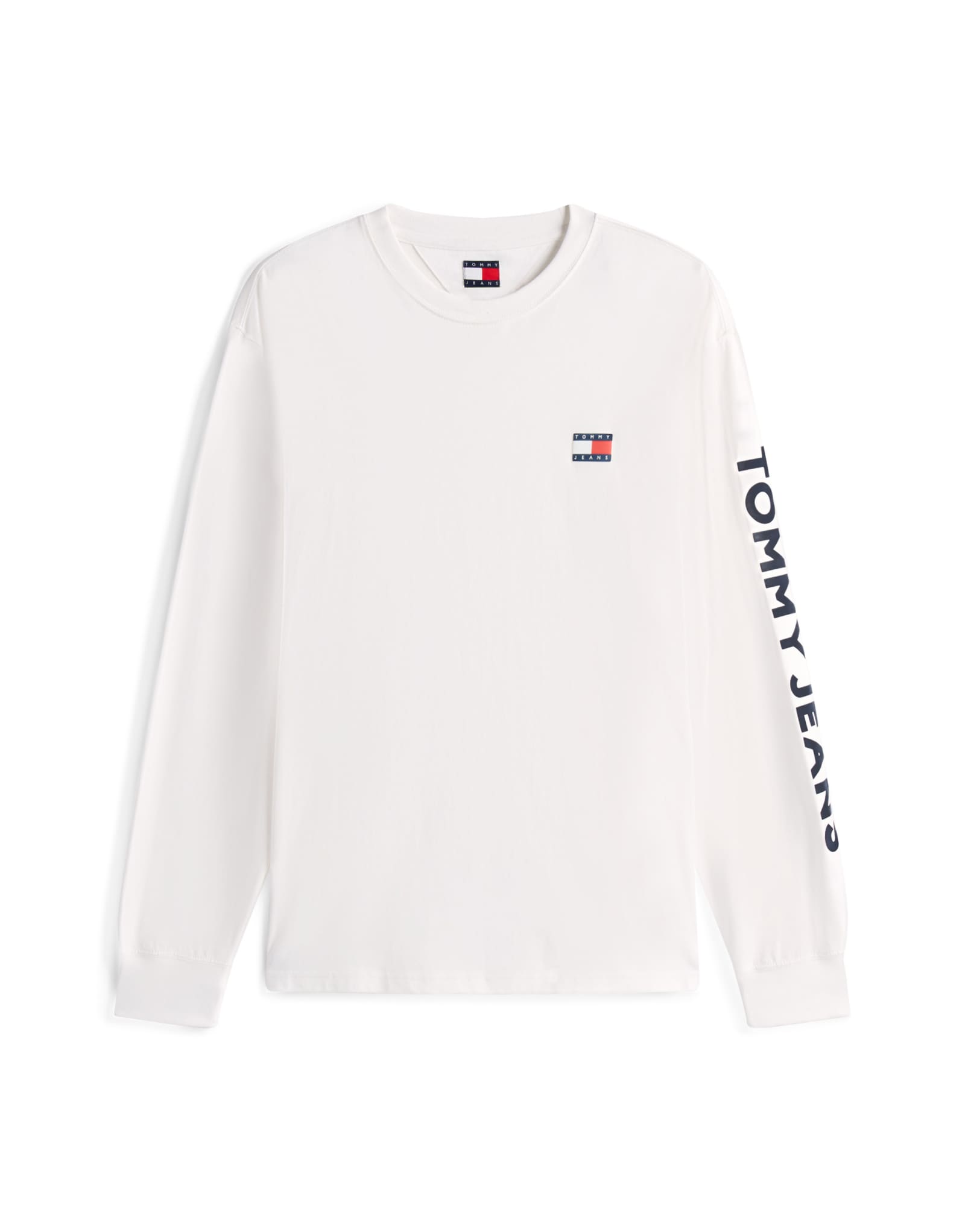 Футболка с длинным рукавом и логотипом Tommy Jeans белого цвета