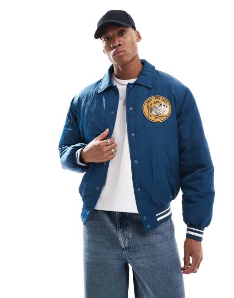 Tommy Jeans Logo patch bomber jacket in multi - view 1