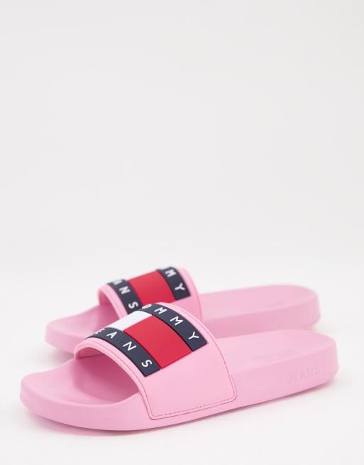 Tommy Jeans logo slider in pink