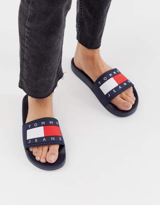 Tommy hilfiger on sale denim sliders