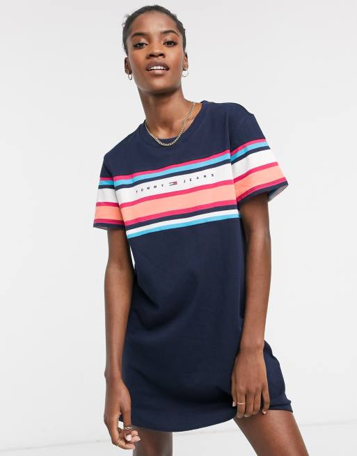 Tommy hilfiger striped store t shirt dress