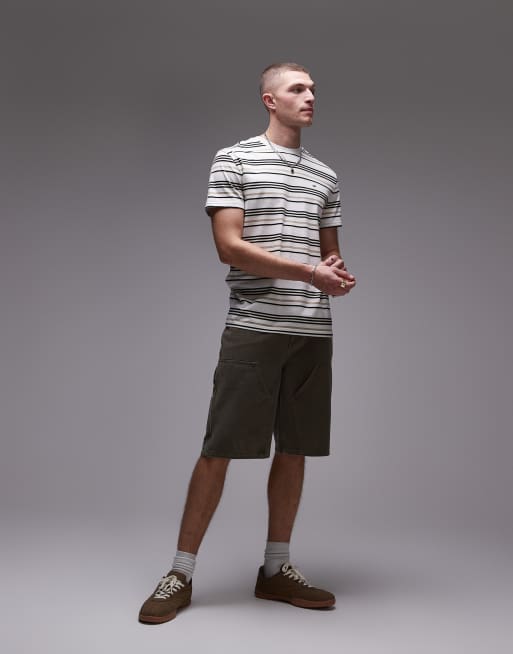 Tommy Jeans logo stripe t-shirt in white, 2 of 4