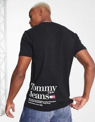 Tommy Jeans logo T-shirt in black